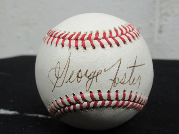 George Foster (Cincinnati Reds) Autographed Baseball