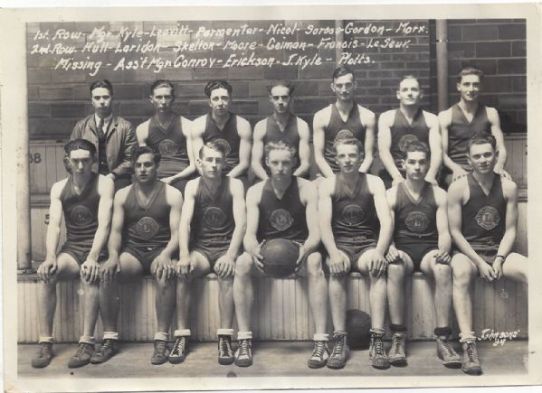 C. 1915 - Early 1920's Basketball Photo