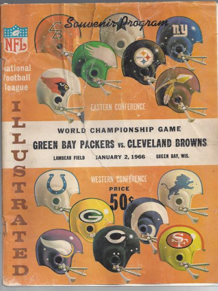 1965 NFL Championship Program - Green Bay Packers (NFL) vs. Cleveland  