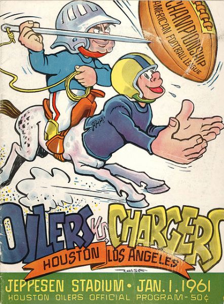 1960 AFL Championship Official Program - Houston Oilers vs LA Chargers