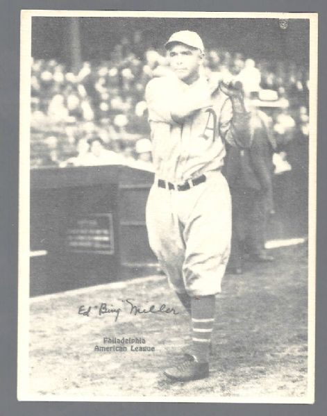 1929 Ed Bing Miller (Philadelphia Athletics) Kashin Baseball Card