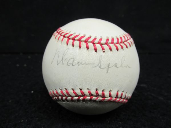 Warren Spahn - HOF - Autographed ONL Baseball