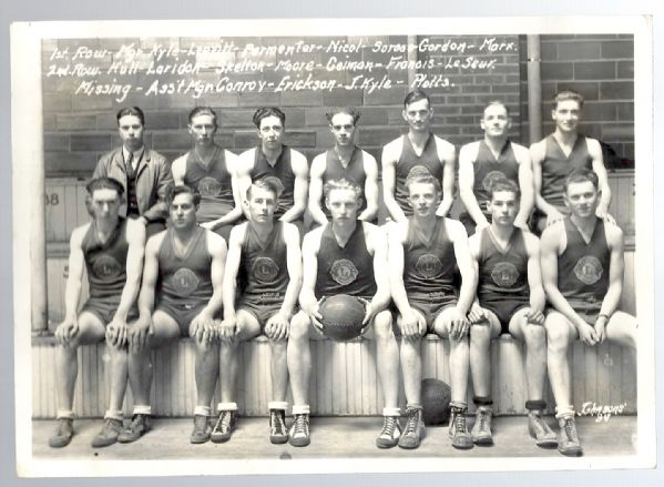 C. 1920's/30's  Lions Team Basketball  Photo