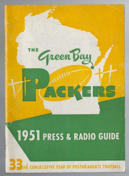 1951 Green Bay Packers (NFL) Official Media Guide