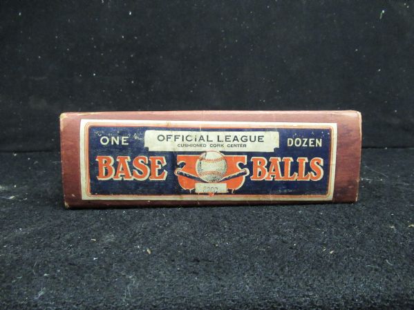 C. 1930's Official League Cork Center Baseballs Empty Dozen Box