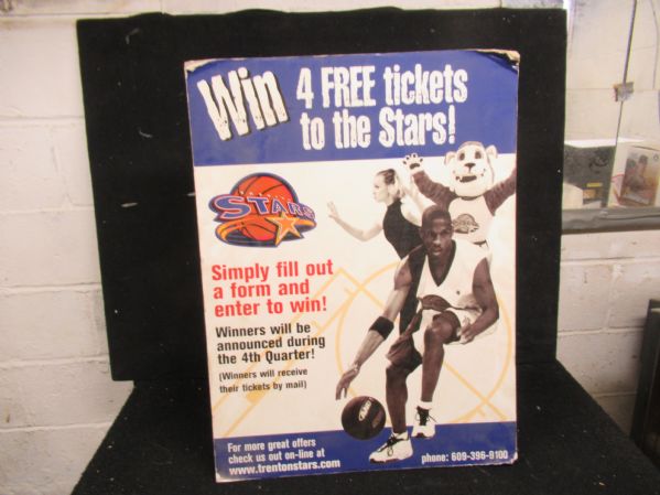 2001 International Basketball League - Trenton Shooting Stars - Stand Up Display Piece