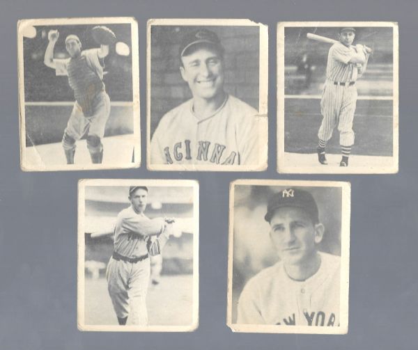 1939 Play Ball Baseball Card Lot of (5) 