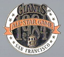 1984 MLB All-Star Game Press Pin at San Francisco