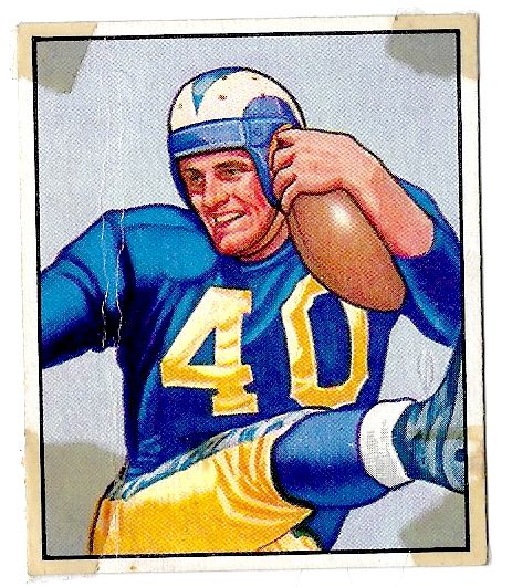 1950 Elroy Crazy Legs Hirsch (LA Rams) Bowman Football Card 