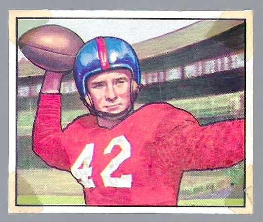 1950 Charley Conerly (NY Giants) Bowman Football Card