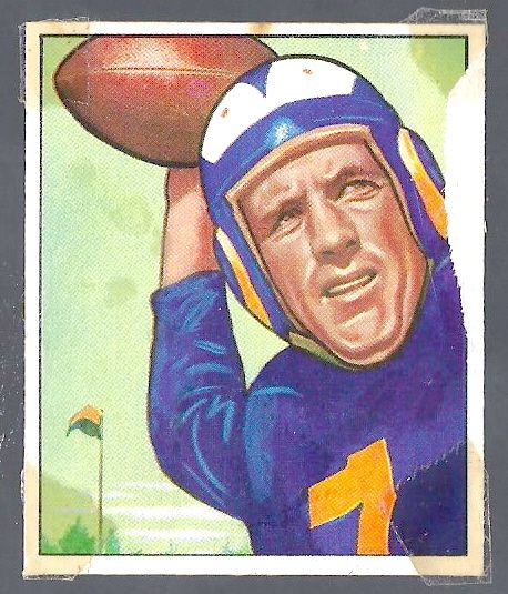 1950 Bob Waterfield (LA Rams) Bowman Football Card