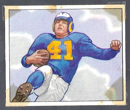 1950 Glenn Davis (LA Rams) Bowman Football Card