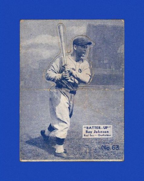 1934 Roy Johnson Batter Up Baseball Card