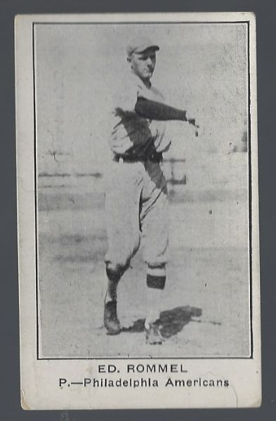 1922 Ed Rommel (Philadelphia Athletics) American Caramel Card