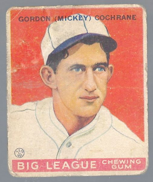 1933 Mickey Cochrane (HOF) Goudey Baseball Card