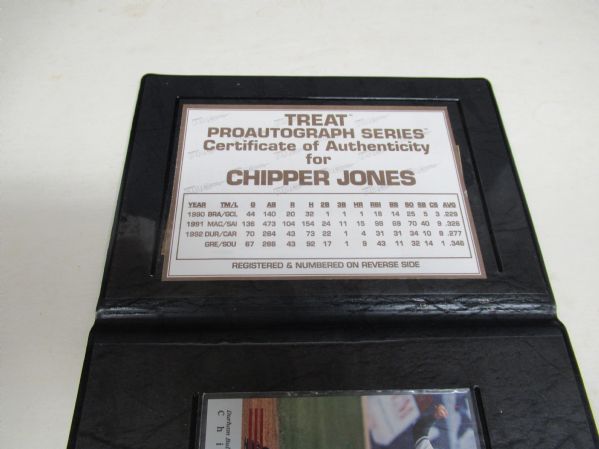 1992 Chipper Jones (Durham Bulls - HOF) Autographed Classic Best Card With COA