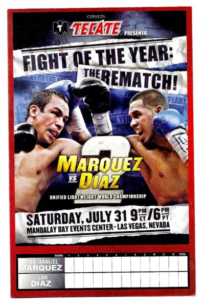 2010 Juan Manuel Marquez vs. Juan Diaz (4) Page Boxing Scorecard