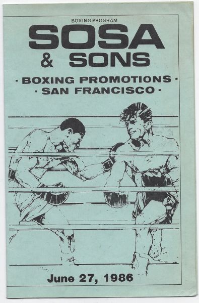 1986 Angel Hernandez vs. Mario L'esperance Boxing Program