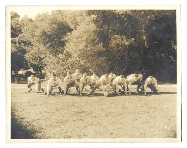 C. 1930's SF Bay Area Football Team In Line Formation