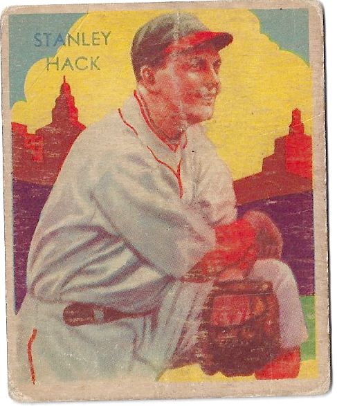 1935 Stan Hack (Chicago Cubs) Diamond Stars Baseball Card 