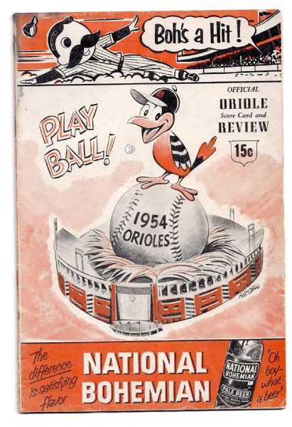 1954 Baltimore Orioles (MLB) vs. Boston Red Sox Inaugural Season Program