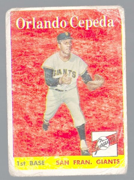 1958 Orlando Cepeda (HOF) Topps Rookie Card 