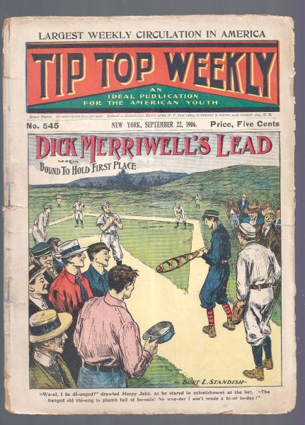 1906 Tip Top Baseball Themed Pulp Fiction