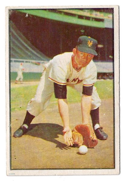 1953 Davey Williams Bowman Color Baseball Card - 1st card in set