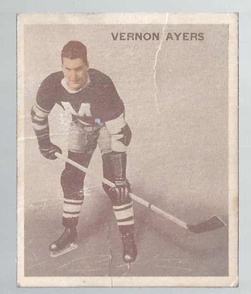 1933 - 34 Ice Kings V357 - Vernon Ayres Hockey Card - Montreal Maroons