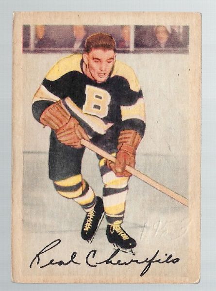 1953 - 54 Parkhurst Hockey - Real Chevrefils (Boston Bruins)