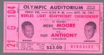 1957 Archie Moore vs. Tony Anthony - World Light-Heavyweight Championship Ticket