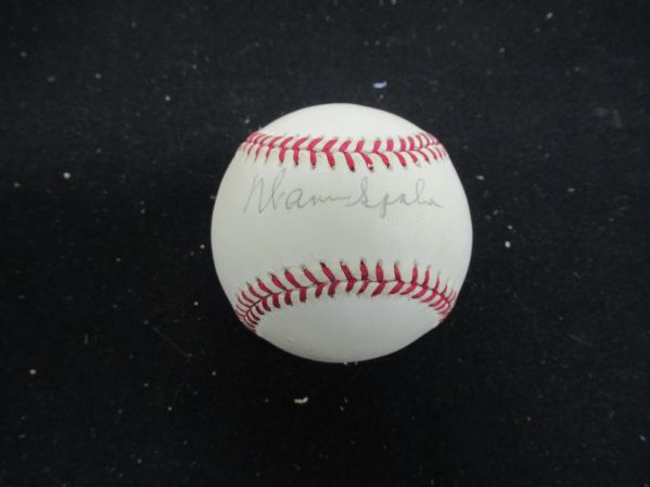 Warren Spahn (HOF - 363 Career Wins) Autographed Baseball 