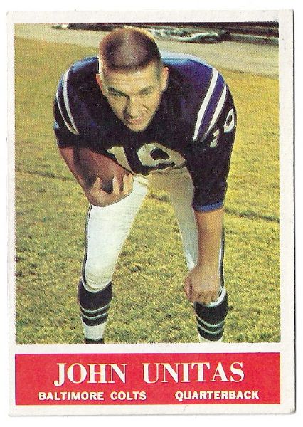 1964 John Unitas (HOF) Philadelphia Gum Football Card