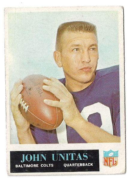 1965 John Unitas (HOF) Philadelphia Gum Football Card