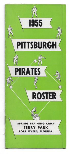 1955 Pittsburgh Pirates Spring Training Roster w/Roberto Clemente