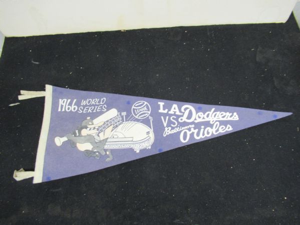 1966 World Series Pennant - Baltimore O's vs. LA Dodgers -  Approx. 12 x 30