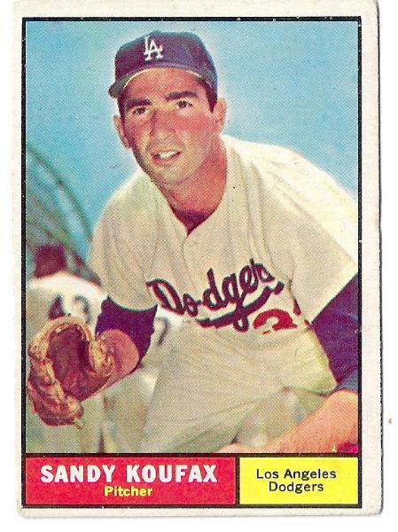 1961 Sandy Koufax (HOF) Tops Baseball Card 