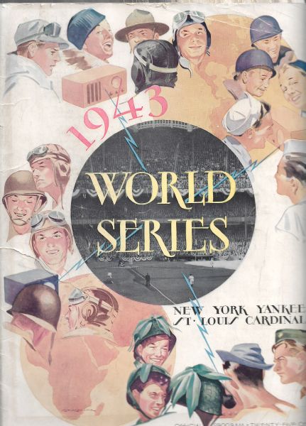 1943 World Series - NY Yankees vs St. Louis Cardinals - Official Program