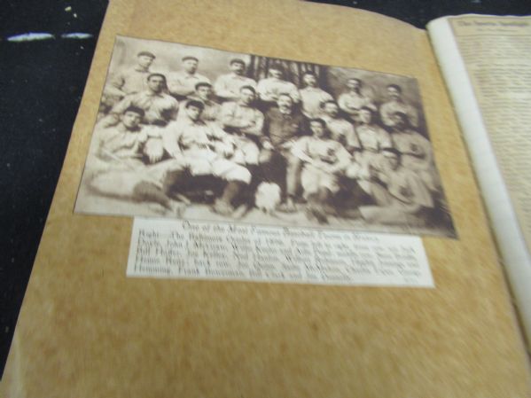 1934 Baseball: 1896 Baltimore Orioles (Clipping Photo) Scrapbook - Track & Tennis Also