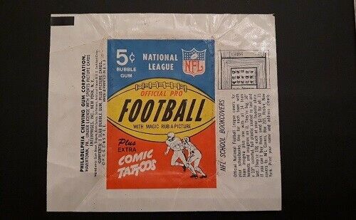 1965 Philadelphia Football  Gum Wrapper