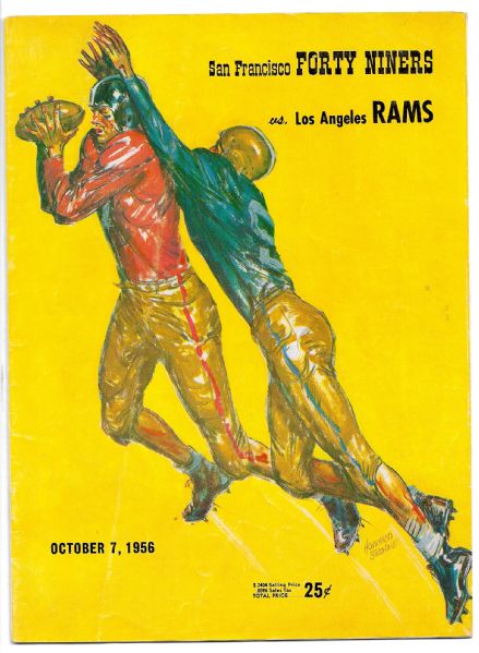 1956 SF 49'ers (NFL) vs. LA Rams Football Program