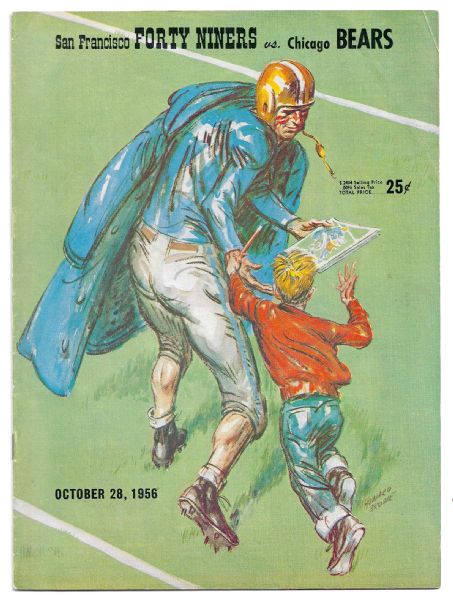 1956 SF 49'ers (NFL) vs. Chicago Bears Football Program