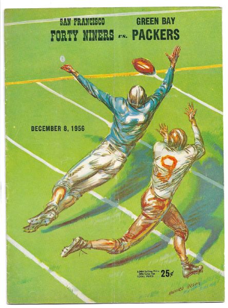 1956 SF 49'ers (NFL) vs. Green Bay Packers Football Program at Kezar Stadium