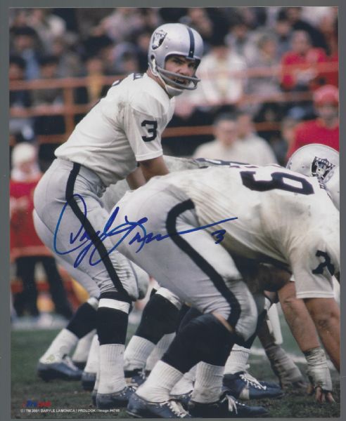 Daryle Lamonica (Oakland Raiders - AFL) Autographed 8 x 10 Color Photo w/COA