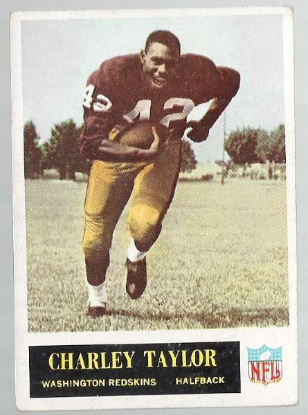 1965 Charley Taylor (Pro Football - HOF) Philadelphia Gum *Rookie* Card 
