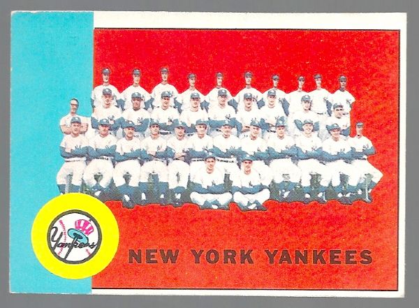 1963 NY Yankees Team Card # 247