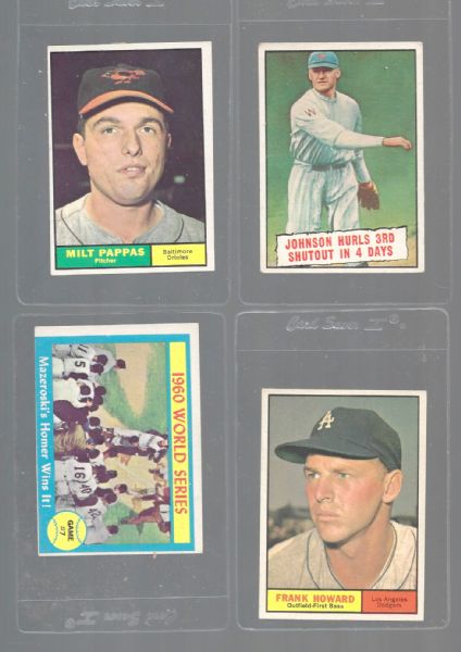 1961 Topps Baseball Lot of (4)