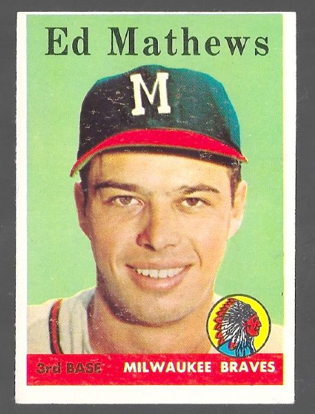 1958 Eddie Mathews (HOF) Topps Baseball Card