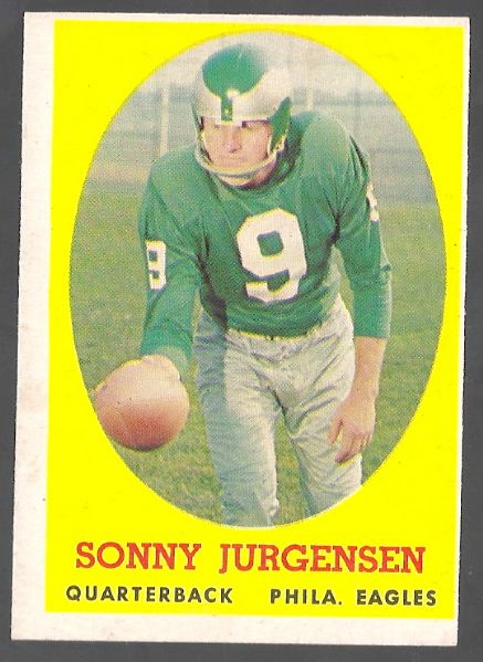 1958 Sonny Jurgensen (HOF) Topps Football  *Rookie* Card