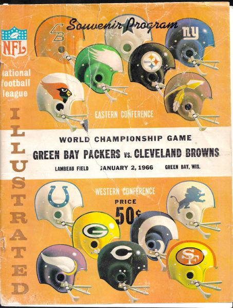 1965 World Championship -  Green Bay Packers (NFL) vs. Cleveland Browns Official Program